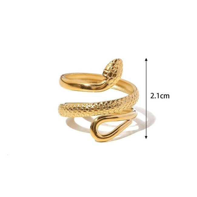 Edelstahlring mit Schlange Modell