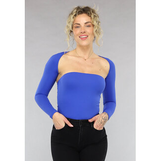 Bandeau-Top mit Bolero in Kobaltblau