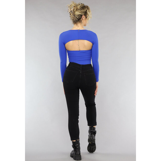 Bandeau-Top mit Bolero in Kobaltblau