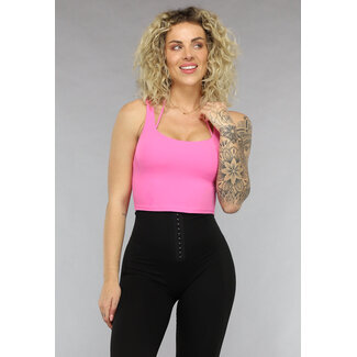 Rosa Sport-BH mit herausnehmbaren Pads