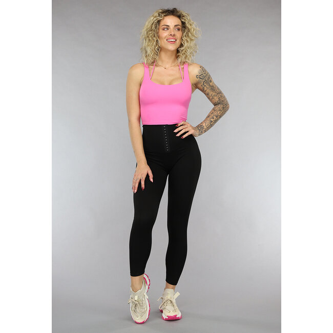 Rosa Sport-BH mit herausnehmbaren Pads
