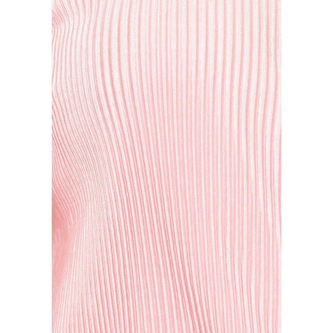 Zweiteiler aus fließender Rippe in Babyrosa