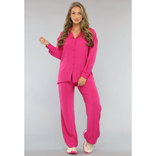 Fuchsia Matching Set mit Bluse