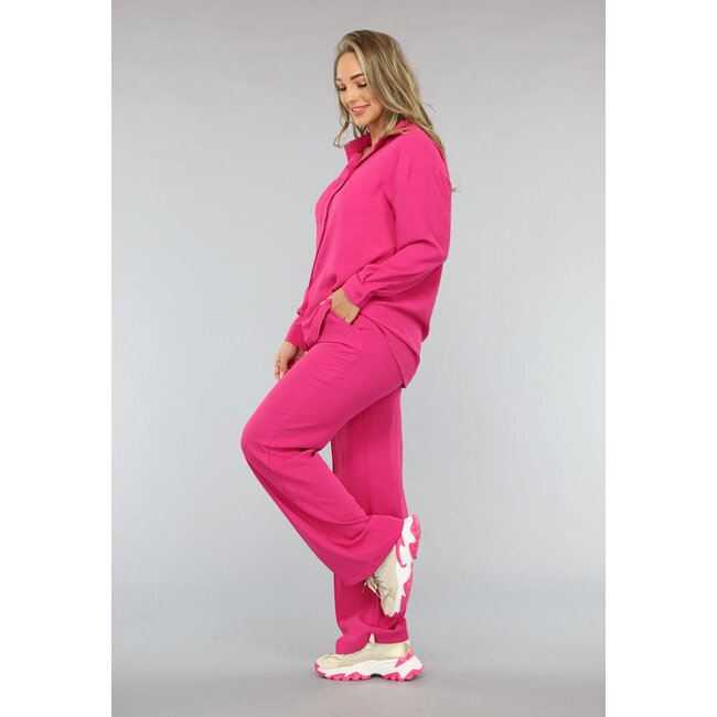 Fuchsia Matching Set mit Bluse