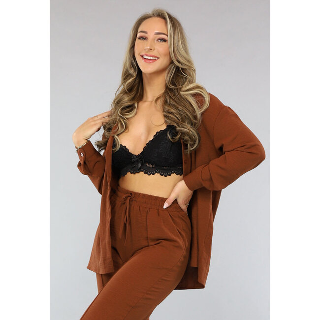 Braunes 2-teiliges Set mit Hose