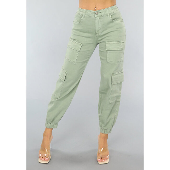 Grüne Stretch-Zimmermanns-Hose mit Taschen