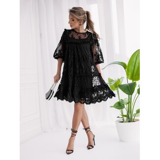 Boho Ibiza Kleid Schwarz