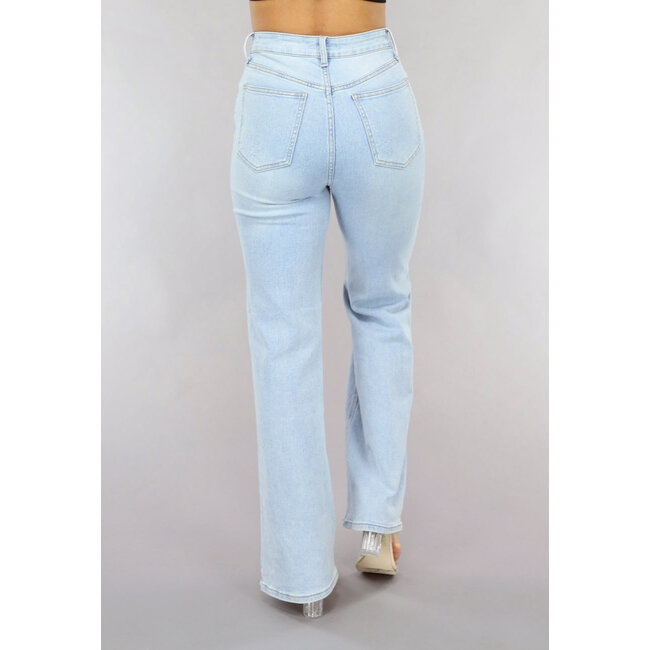 Straight Leg Jeans mit Knieriss