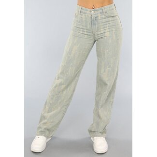 OP=OP.39.NL Vintage Wash Damaged Straight Leg Trousers