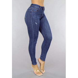 NEW0105 Dunkelblaue Skinny Jeans mit Stretch