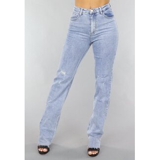 Redial Jeans Blaue Tall Destroyed Straight Leg Jeans