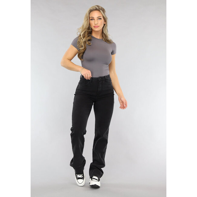Schwarze Straight Leg Tall Jeans mit Stretch