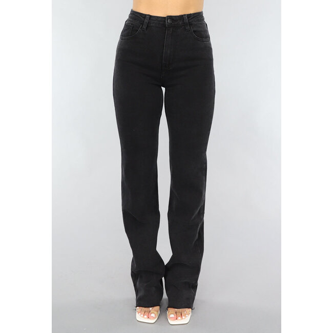 Schwarze Straight Leg Tall Jeans mit Stretch