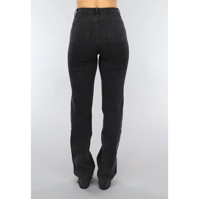 Schwarze Straight Leg Tall Jeans mit Stretch