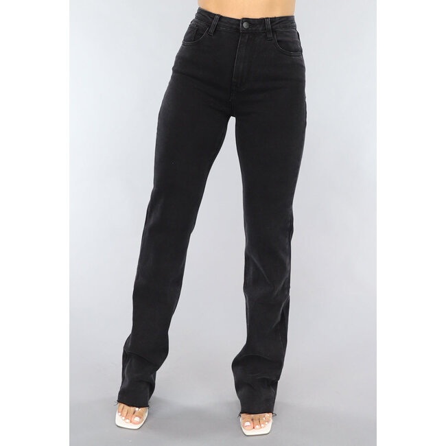 Schwarze Straight Leg Tall Jeans mit Stretch