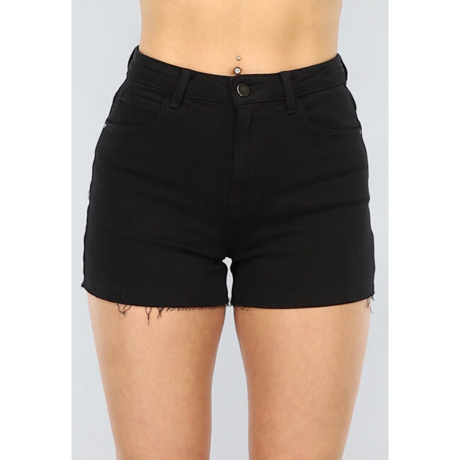 Schwarze Basic Jeans kurz