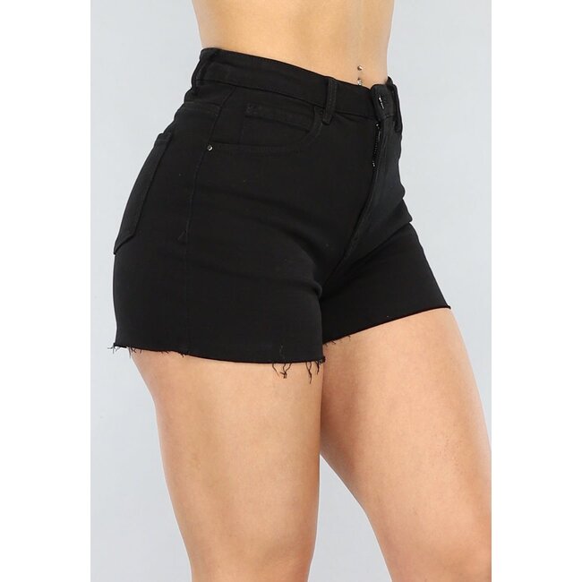 Schwarze Basic Jeans kurz