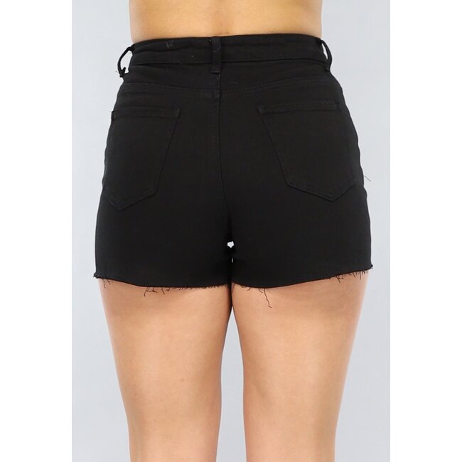 Schwarze Basic Jeans kurz