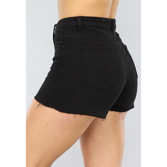 Schwarze Basic Jeans kurz