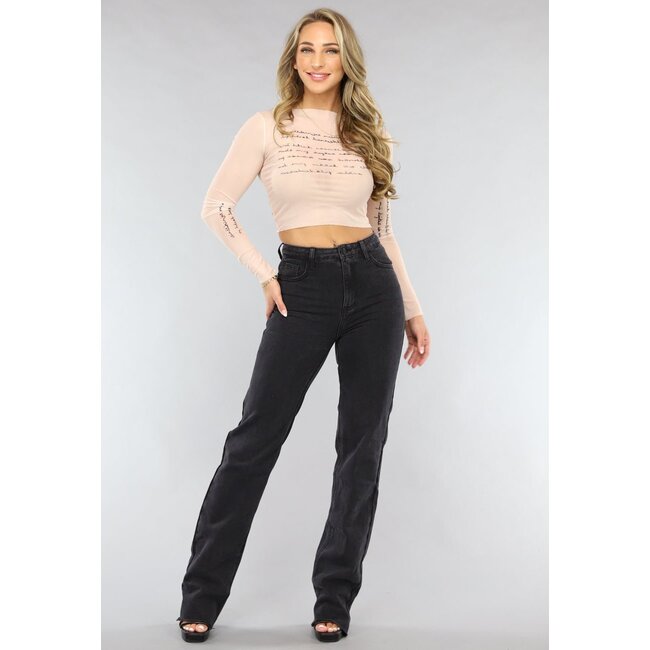 Schwarze Tall Stretch Jeans mit geraden Beinen