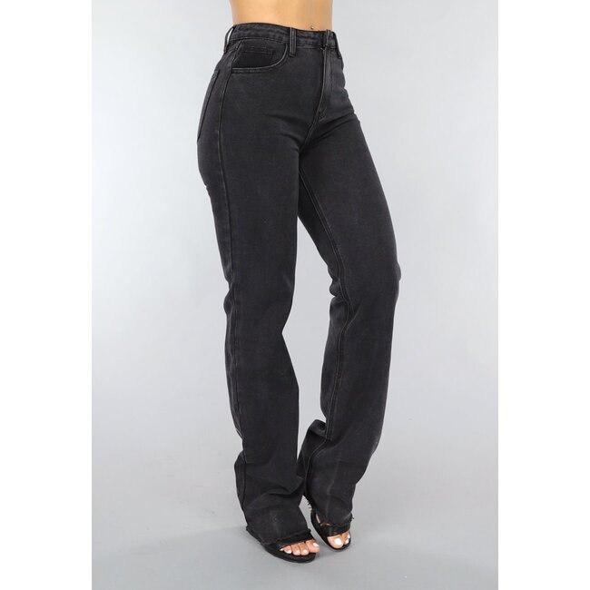 Schwarze Tall Stretch Jeans mit geraden Beinen