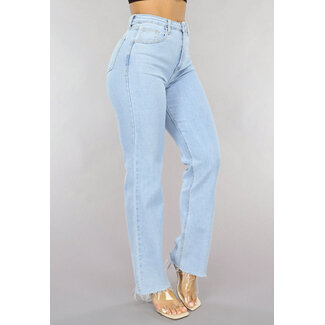 NEW0105 Gerade geschnittene Jeans mit Seitentaschen