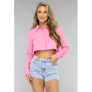 Kurze rosa Bluse