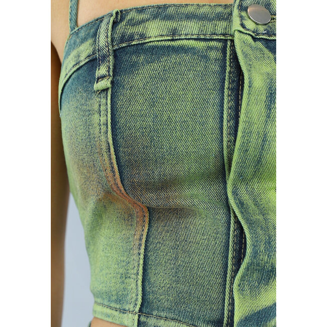 Zweiteiler aus Denim mit saurer Waschung