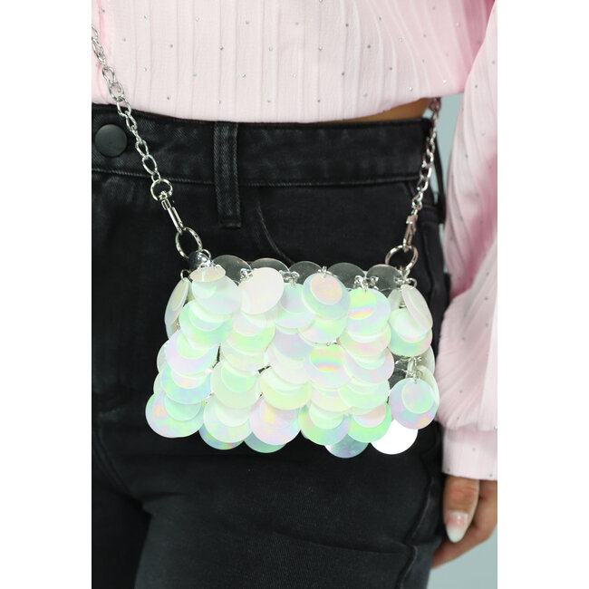 Holografische Crossbody-Tasche mit Pailletten