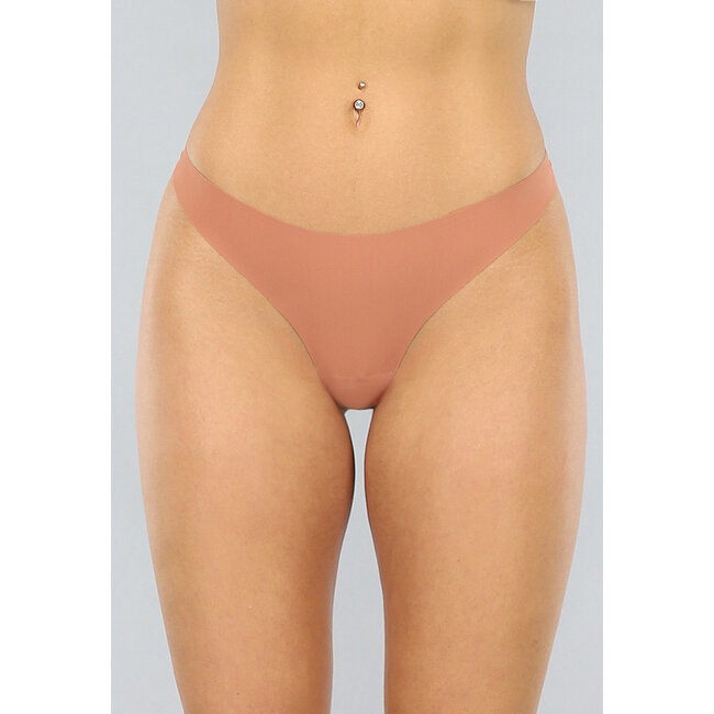 Rostbrauner nahtloser Tanga