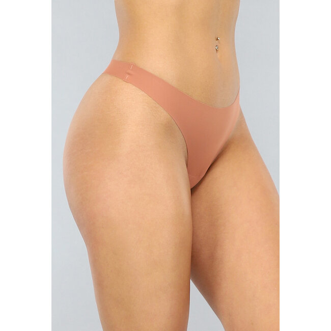 Rostbrauner nahtloser Tanga