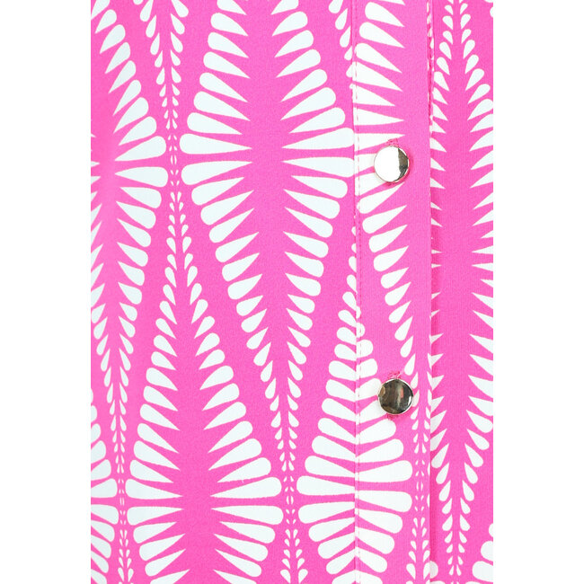 Weite Bluse mit separatem Fuchsia-Druck