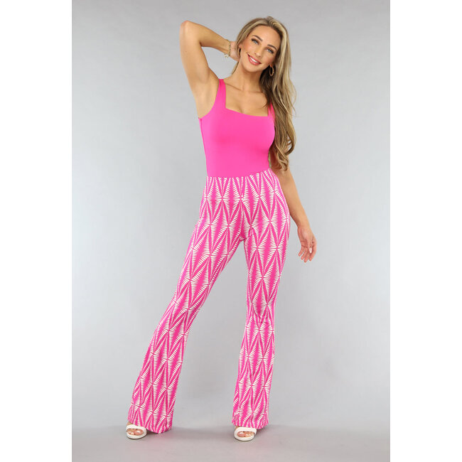 Stretch-Top mit breiten Schulterträgern in Fuchsia