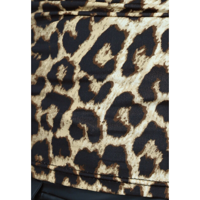 Stretch-Top mit breiten Schulterträgern in Leopard