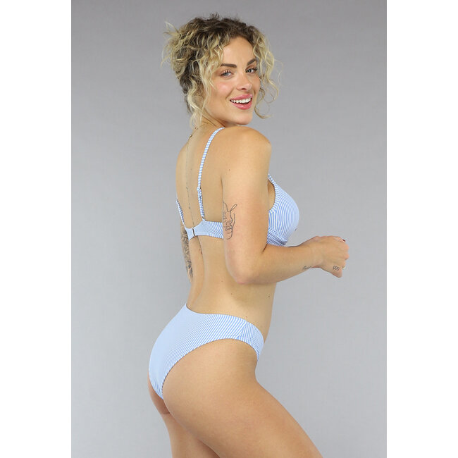 Blau gestreiftes Bikiniunterteil