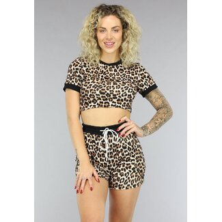 Ripp-Pyjama-Set mit Panther-Print
