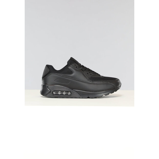 Schwarze Basic-Turnschuhe mit Air-Sohle