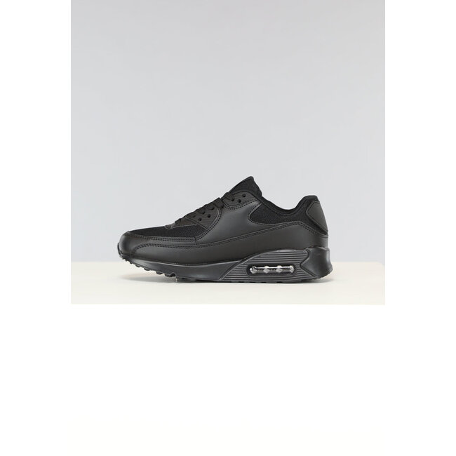 Schwarze Basic-Turnschuhe mit Air-Sohle