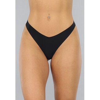 Schwarzer nahtloser Basic-Tanga
