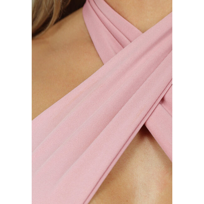 Altrosa Trägerkleid mit Ausschnitt