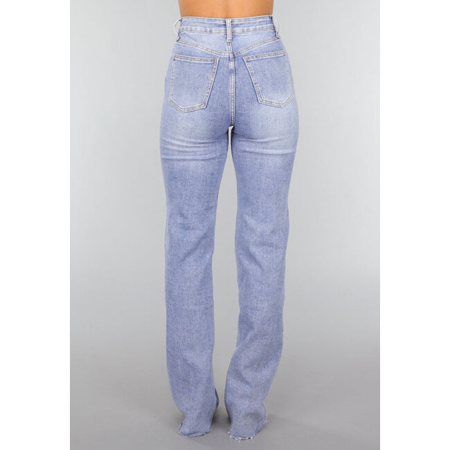 Stretch-Jeans mit hoher Taille