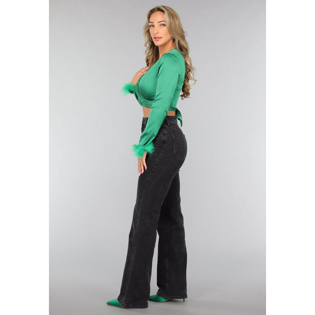 Tall Anthrazit High Waist Straight Leg Jeans