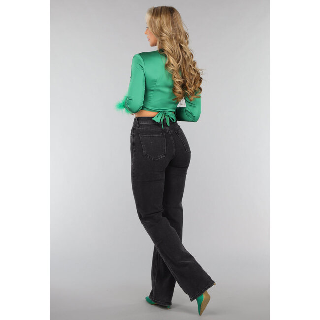 Tall Graue High Waist Straight Leg Jeans