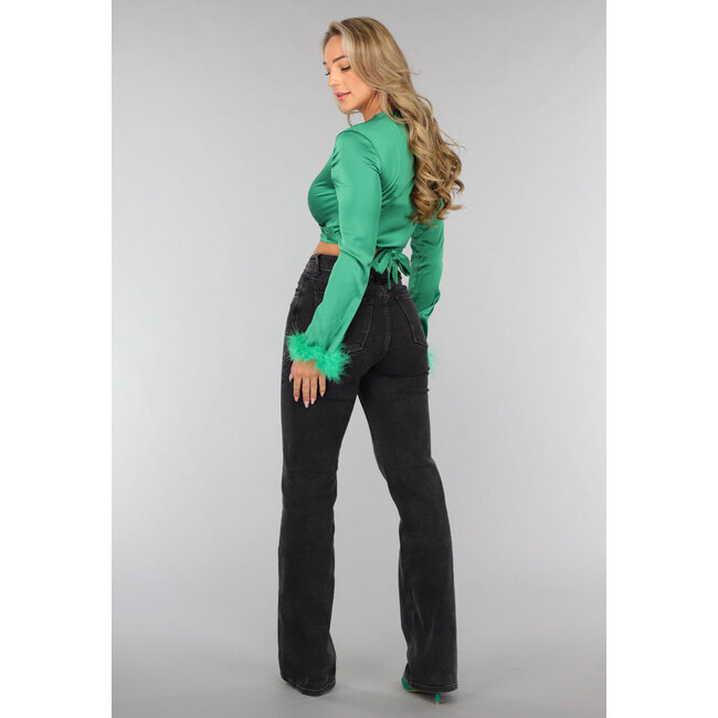 Tall Graue High Waist Straight Leg Jeans