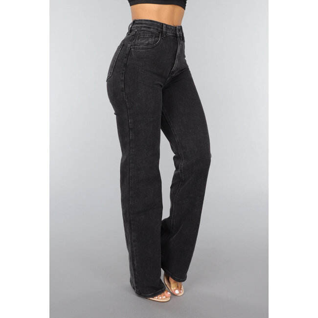Tall Anthrazit High Waist Straight Leg Jeans