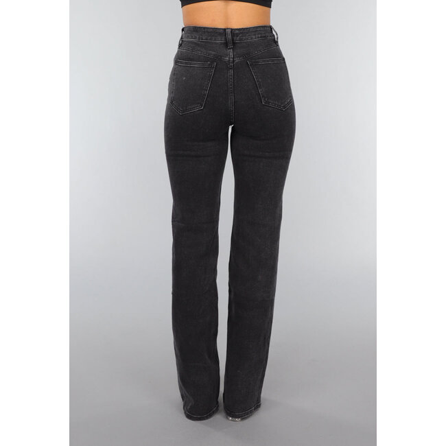 Tall Anthrazit High Waist Straight Leg Jeans