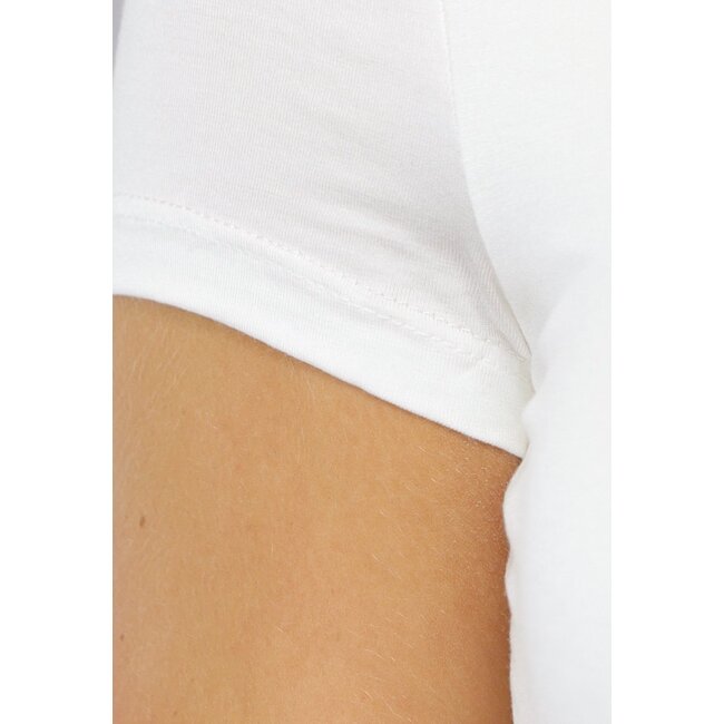 Cropped T-Shirt in Weiß mit kurzen Ärmeln