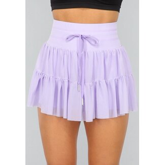 NEW3107 Lila Mesh Skort mit Innenslip