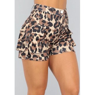 Cargo-Shorts mit Panther-Print