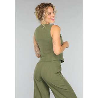 Khaki-Hosen-Set mit Weste